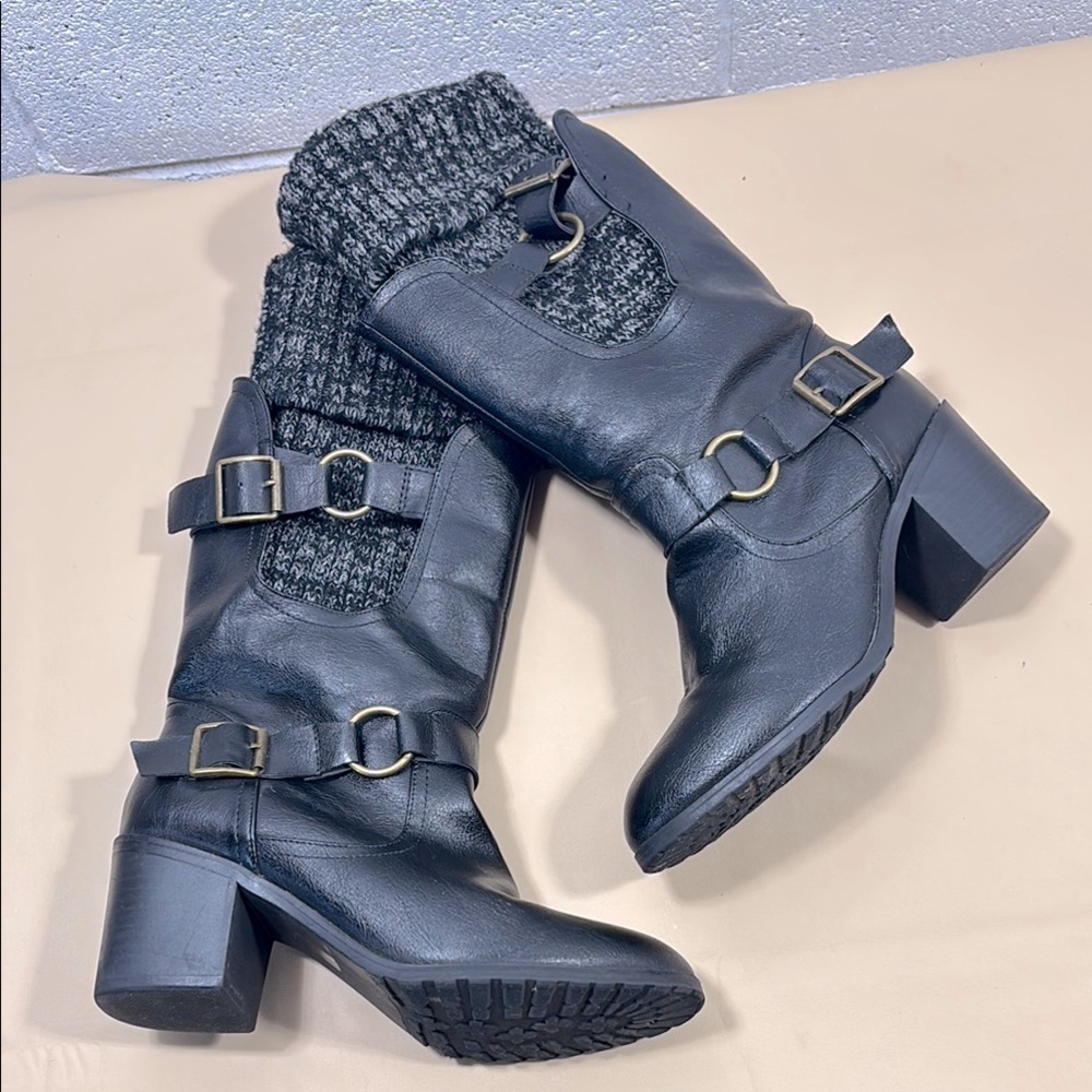Black Leather Women's Boots​​​